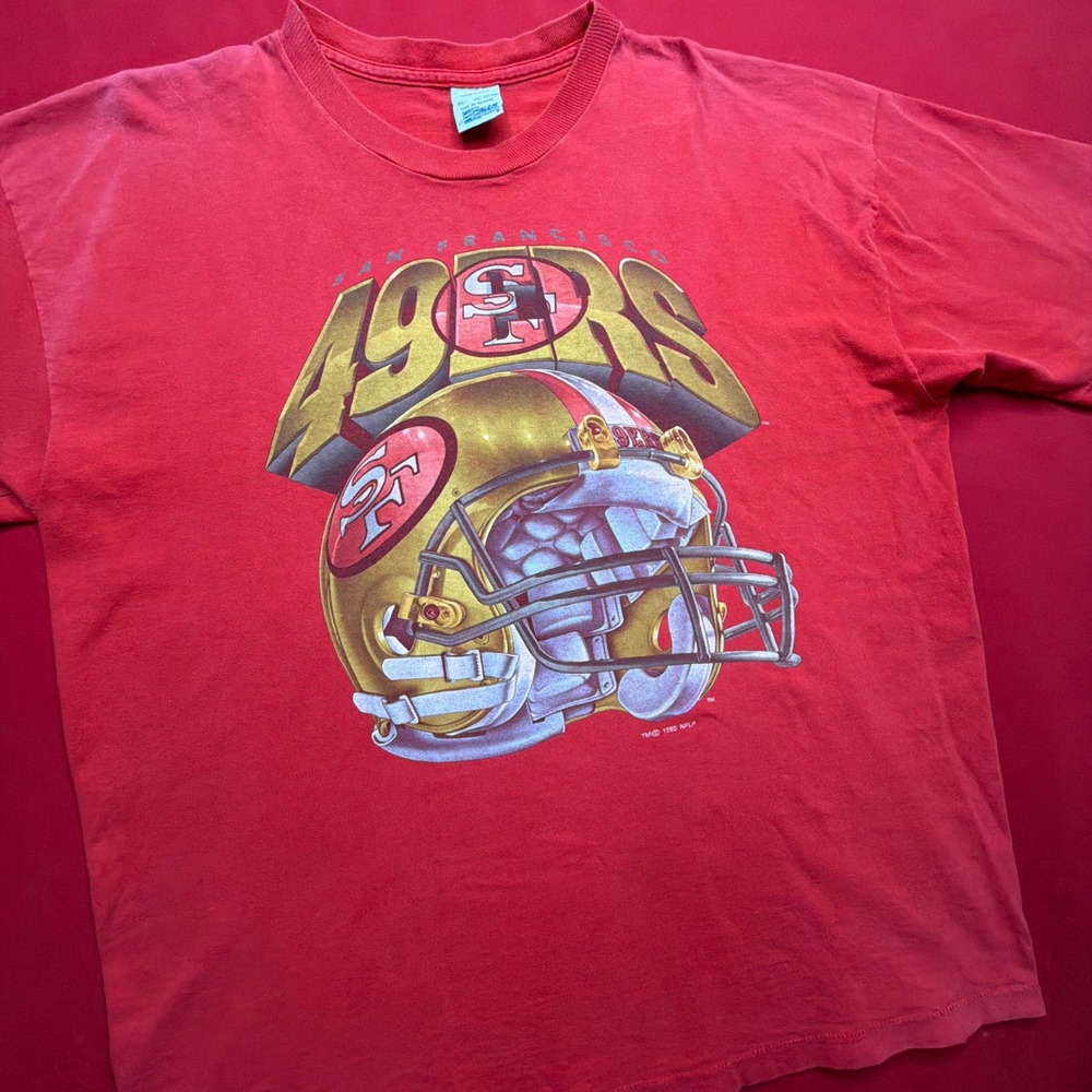 Vintage 90s 1993 San Francisco 49ers Salem Sportswear T-Shirt Men XL Red NFL USA